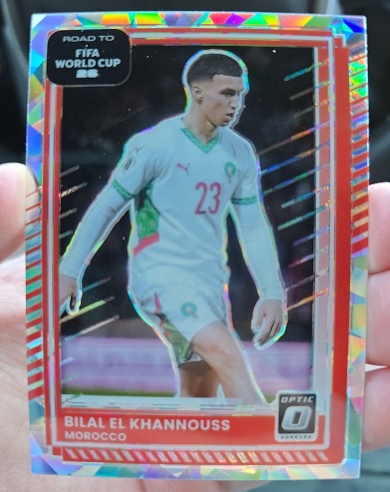 2025-26 Donruss Road to FIFA World Cup Optic #97 Bilal El Khannouss — front