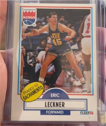 1990-91 Fleer #187 Eric Leckner Sacramento Kings — front