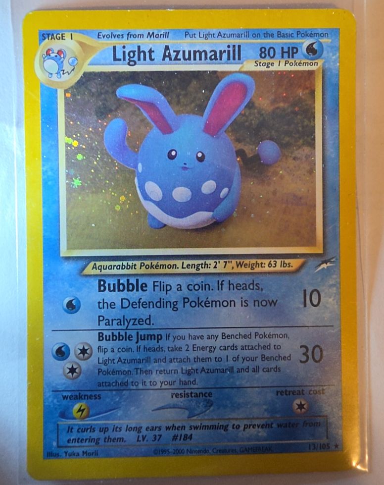 2000 Neo Destiny #13 Light Azumarill — front
