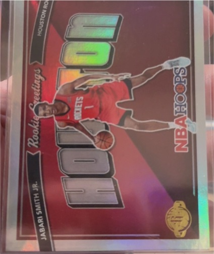 2022-23 Panini NBA Hoops #3 Jabari Smith Jr. Rookie Greetings Holo — front