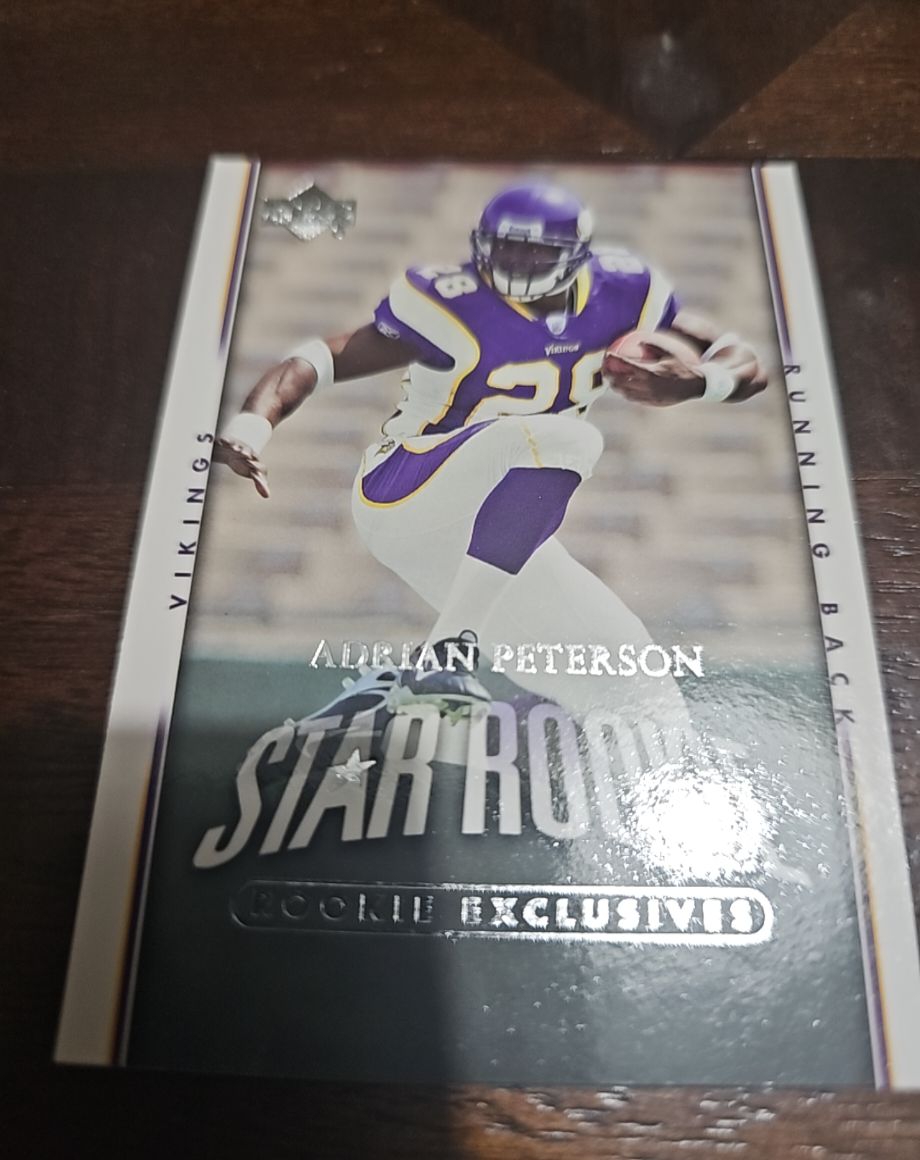 2007 Upper Deck Star Rookie Rookie Exclusives #279 Adrian Peterson — front