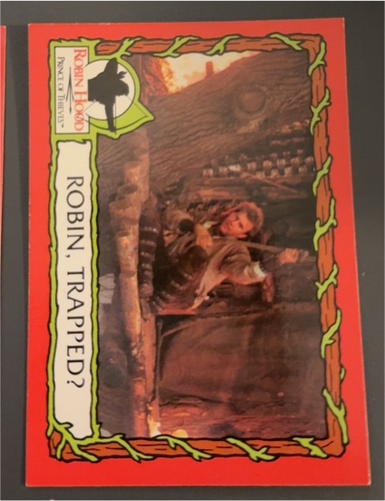 1991 Topps Robin Hood Prince of Thieves #40 Robin, Trapped? — front