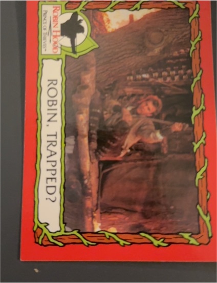 1991 Topps Robin Hood Prince of Thieves #40 Robin, Trapped? — front