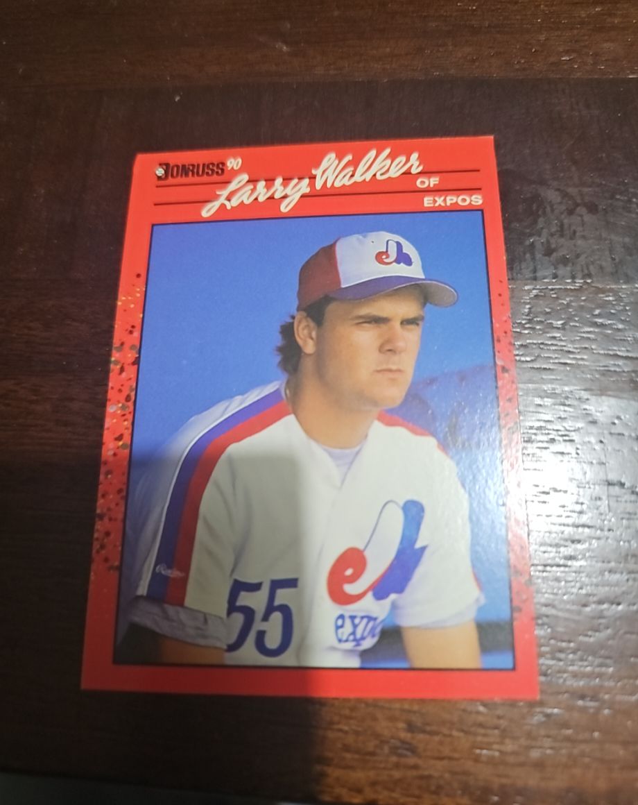 1990 Donruss #578 Larry Walker Rookie Montreal Expos Baseball Card — front