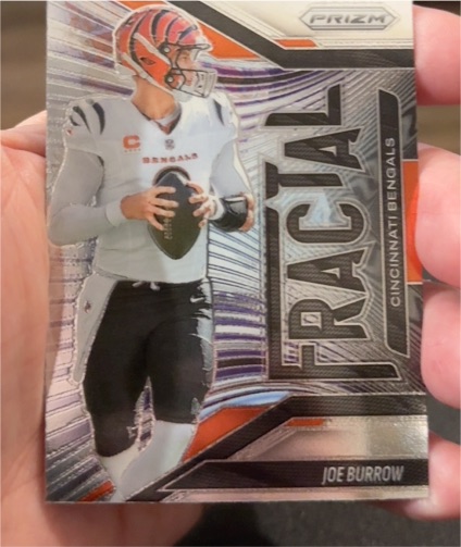 2025 Panini Prizm #8 Joe Burrow Fractal Cincinnati Bengals — front