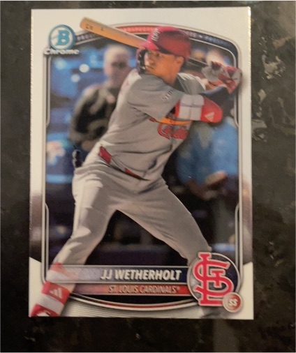 2025 Bowman Chrome #BCP-241 JJ Wetherholt — front