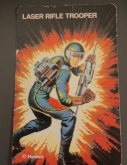1986 Hasbro GI Joe #3 Laser Rifle Trooper — front