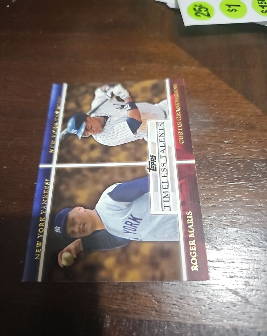 2012 Topps Timeless Talents #TT-24 Roger Maris / Curtis Granderson — front