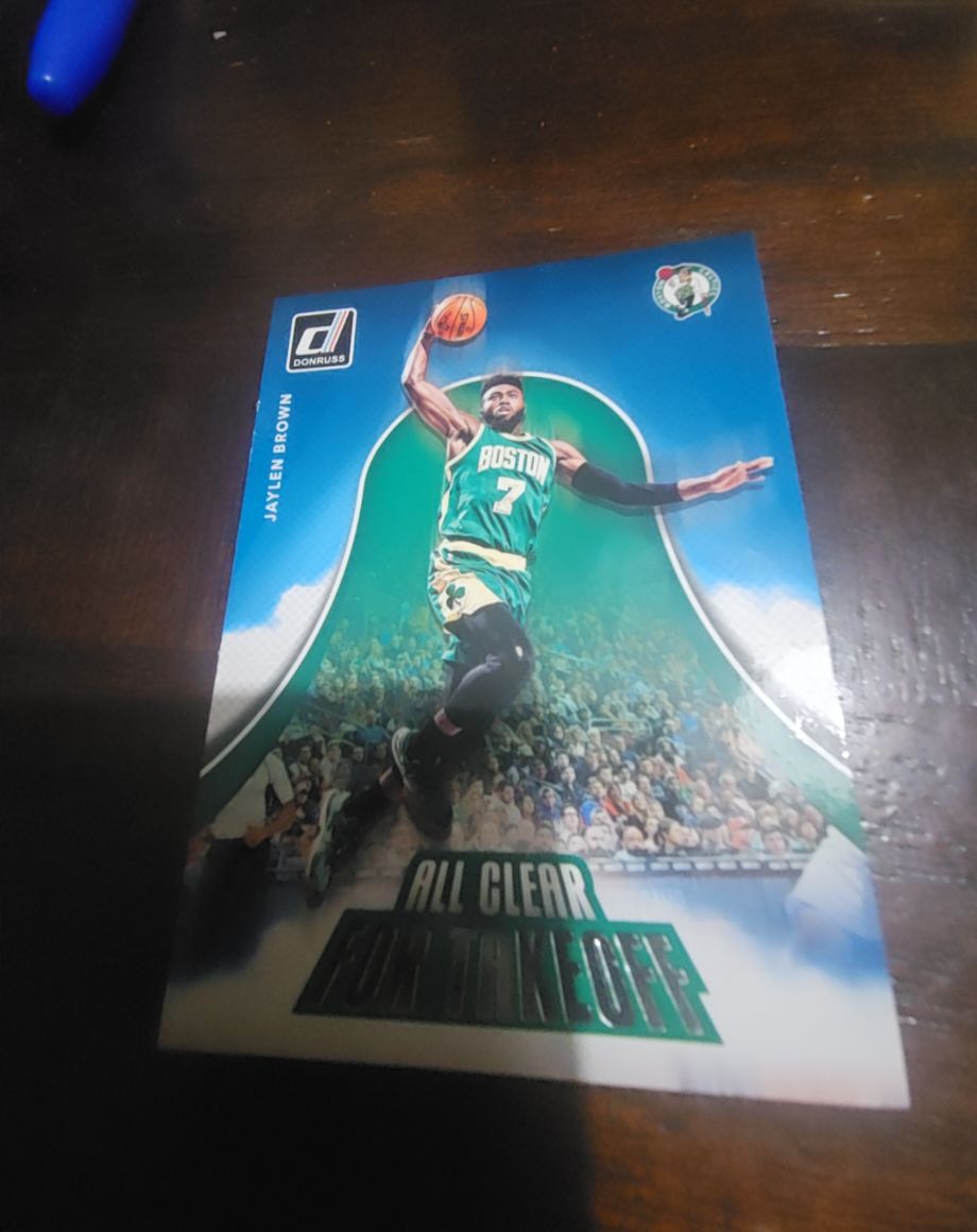 2017-18 Donruss #6 Jaylen Brown All Clear for Takeoff — front