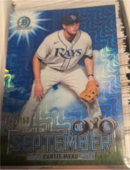 2023 Bowman Chrome Mega Mojo Sights on September #SOS-20 Curtis Mead — front