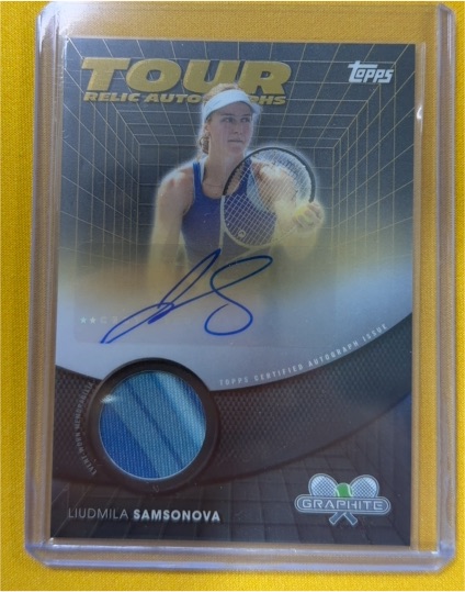 2026 Topps Graphite Tour Relic Auto #TRA-LSA Liudmila Samsonova — front