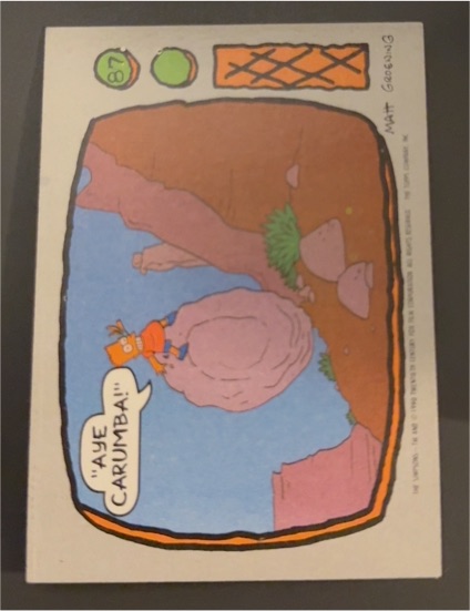 1990 Topps The Simpsons #87 Aye Carumba! — front