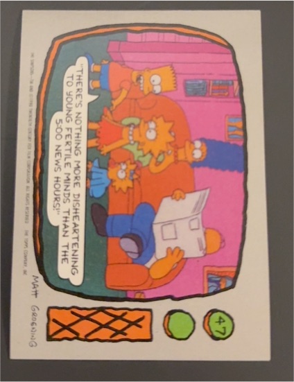 1990 Topps The Simpsons #47 There's Nothing More Disheartening — front