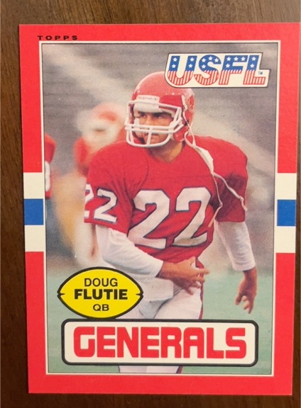 1985 Topps USFL #80 Doug Flutie — front