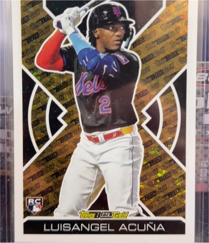2025 Topps Update Series Black Gold #BG-23 Luisangel Acuña — front