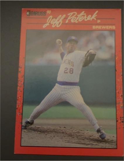 1990 Donruss #530 Jeff Peterek Milwaukee Brewers — front