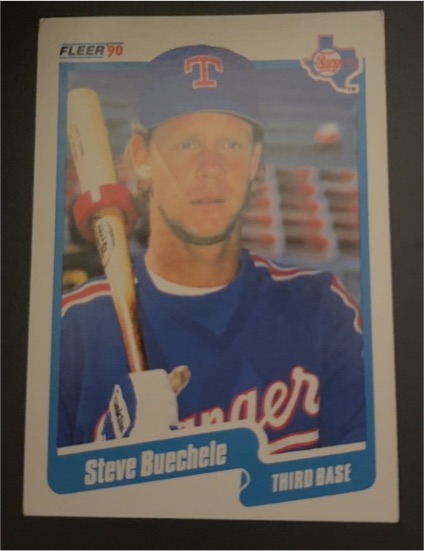 1990 Fleer #292 Steve Buechele Texas Rangers — front