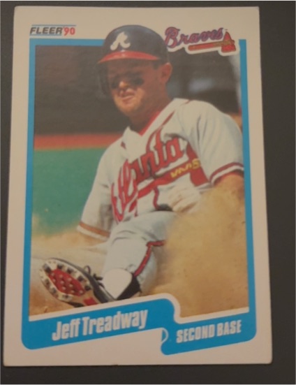 1990 Fleer #598 Jeff Treadway — front