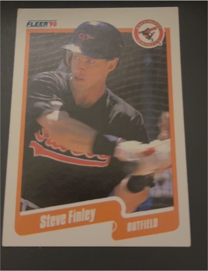 1990 Fleer #176 Steve Finley — front