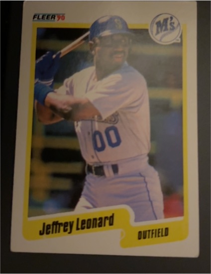 1990 Fleer #519 Jeffrey Leonard — front