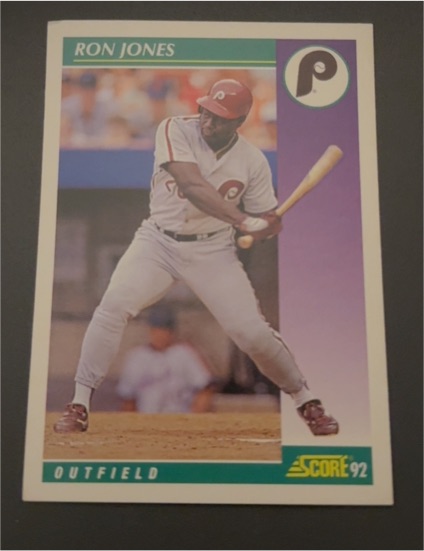 1992 Score #342 Ron Jones Philadelphia Phillies — front