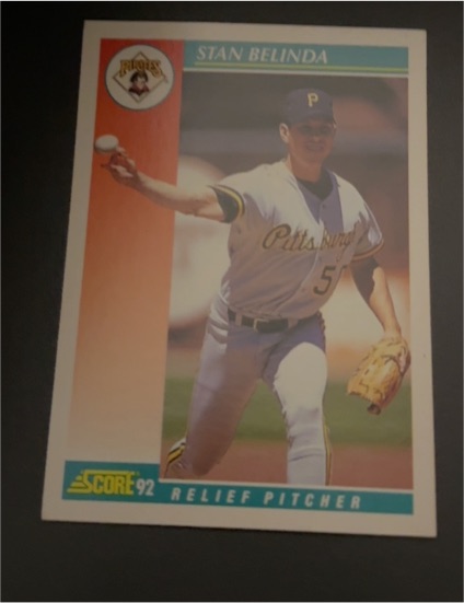 1992 Score #325 Stan Belinda — front