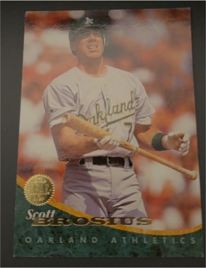 1994 Leaf #208 Scott Brosius — front