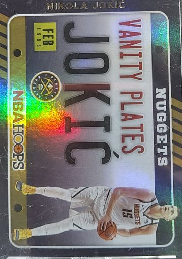 2020-21 Panini NBA Hoops #17 Nikola Jokic Vanity Plates — front