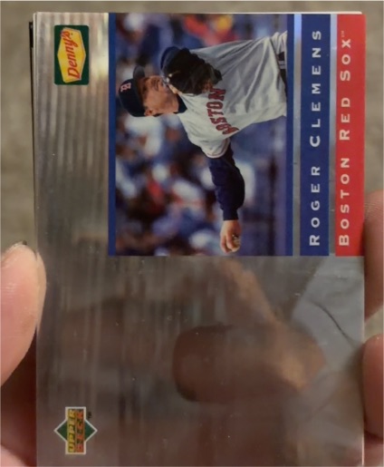 1994 Upper Deck Dennys Promo 3D Hologram Roger Clemens — front