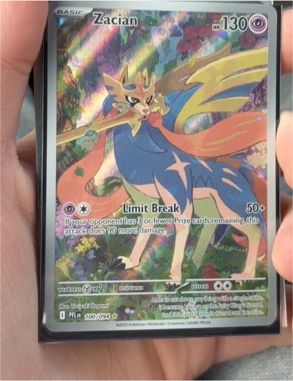 2025 Pokémon TCG Phantasmal Flames #100 Zacian — front