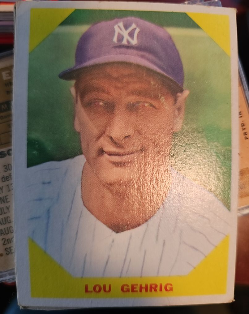 1960 Fleer Baseball Greats #28 Lou Gehrig — front