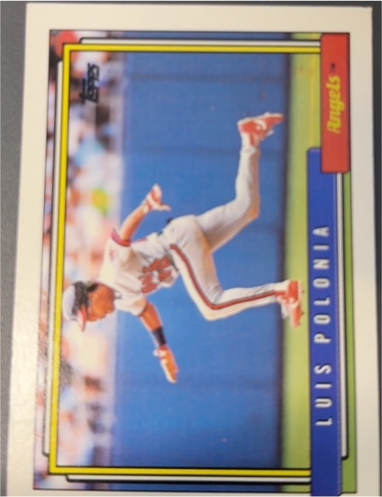 1992 Topps #37 Luis Polonia — front
