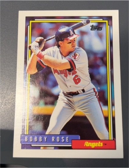 1992 Topps #652 Bobby Rose California Angels — front