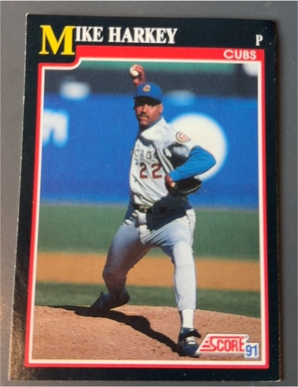 1991 Score #322 Mike Harkey Chicago Cubs — front