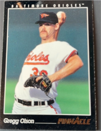 1993 Pinnacle #97 Gregg Olson Baltimore Orioles — front