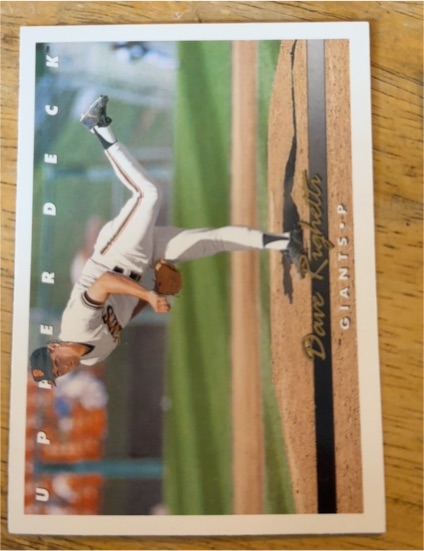 1993 Upper Deck #809 Dave Burba — front