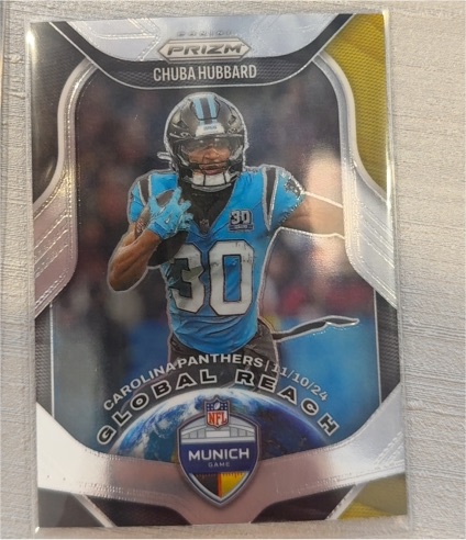 2025 Panini Prizm #9 Chuba Hubbard Global Reach Munich — front