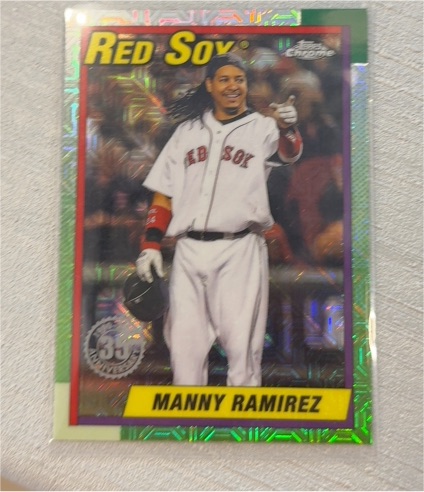 2025 Topps Update #U90C-38 Manny Ramirez 1990 Topps Chrome Silver Pack — front