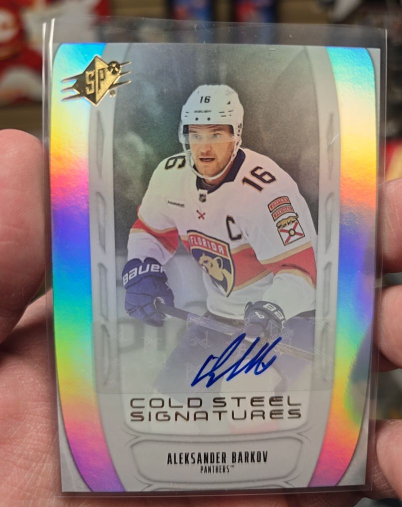 2017 SP Authentic Cold Steel Signatures Aleksander Barkov — front