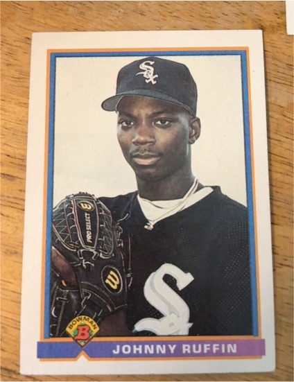 1991 Bowman #347 Johnny Ruffin — front