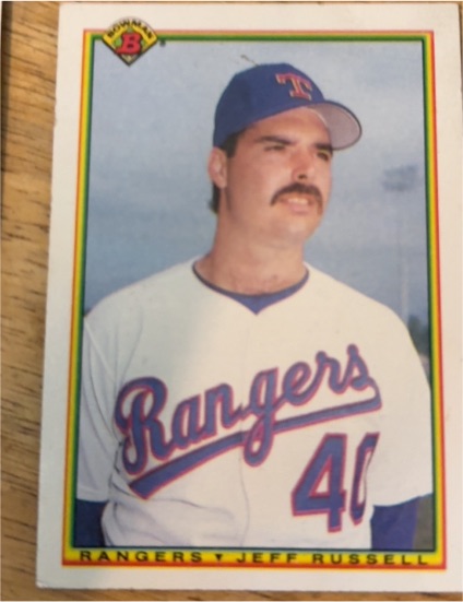 1990 Bowman #485 Jeff Russell — front