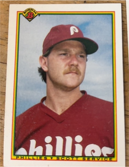 1990 Bowman #143 Scott Service — front