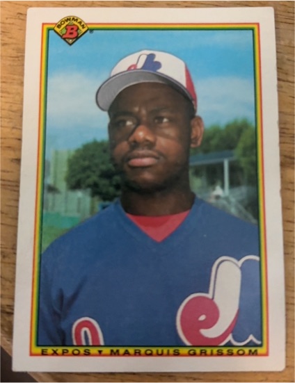 1990 Bowman #115 Marquis Grissom — front