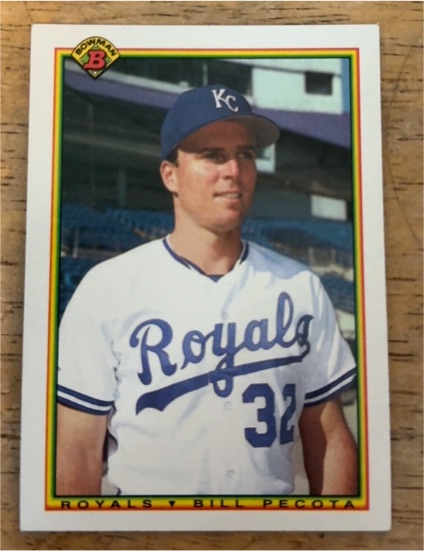 1990 Bowman #377 Bill Pecota — front