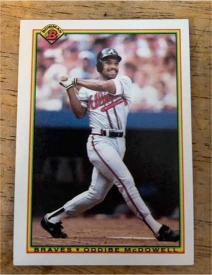 1990 Bowman #13 Oddibe McDowell Atlanta Braves — front