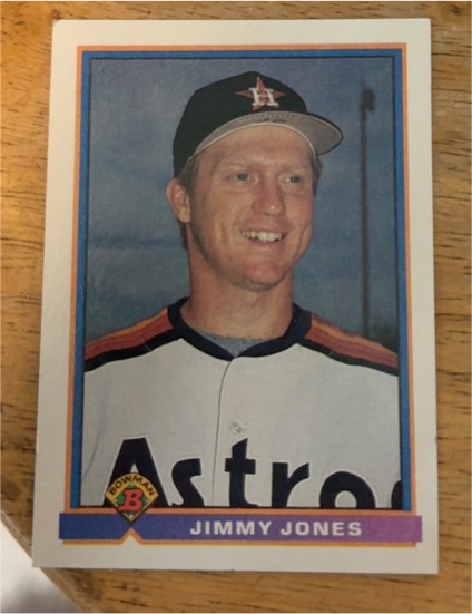 1991 Bowman #553 Jimmy Jones Houston Astros — front