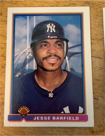 1991 Bowman #169 Jesse Barfield — front