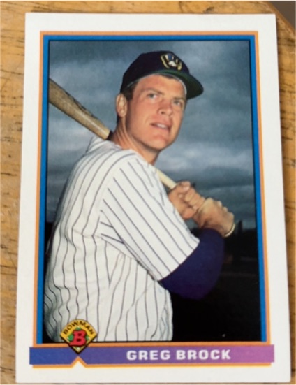 1991 Bowman #41 Greg Brock — front