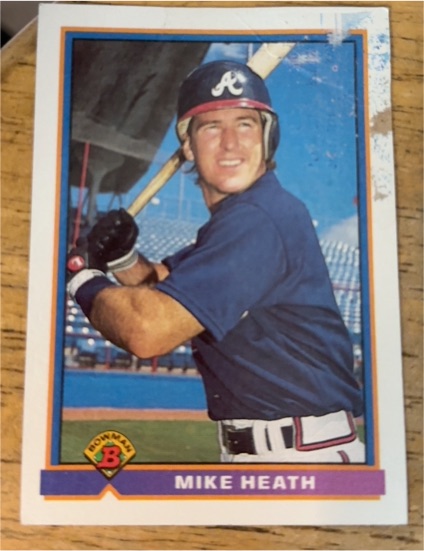 1991 Bowman #589 Mike Heath — front