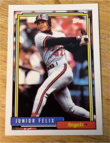 1992 Topps #189 Junior Felix California Angels — front